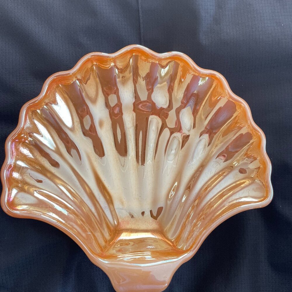 Achor Hocking Fire KIng Peach lustre-ware dish